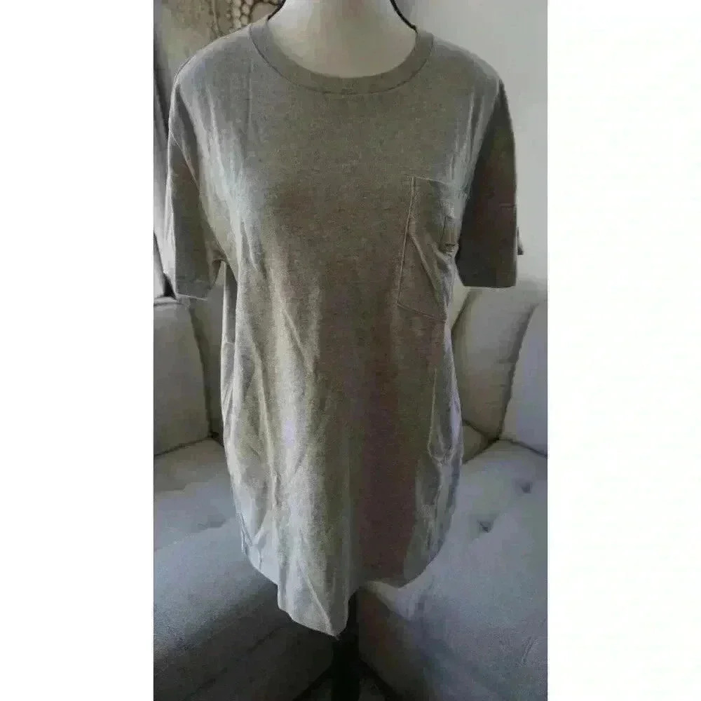 NWT Carhartt Kids' Heather Gray Short Sleeve Pocket T-Shirt, Size XL (18/20) - Picture 2 of 11